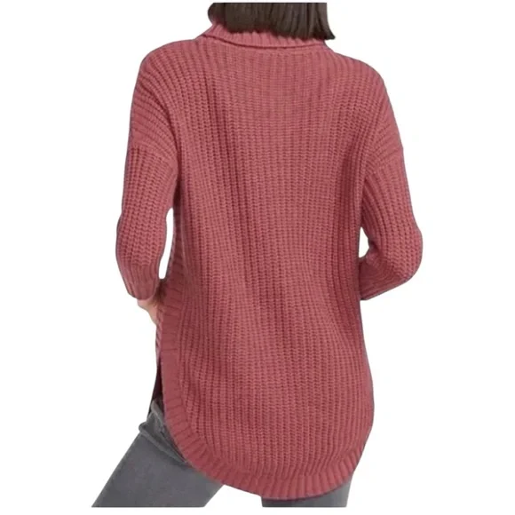 Express Women's NWT Mauve Cowl Neck Cable Knit Sweater Size XL Dolman 3/4 Sleeve - Picture 6 of 16